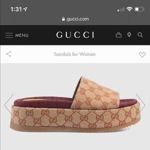 Woman gucci platform sandal. 100% authentic 39.5